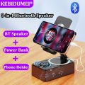 3-in-1 Bluetooth Speaker Wireless Speaker Phone Power Bank Foldable Phone Stand With Anti-Slip Pads For Video Meeting Live. 