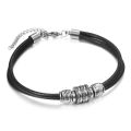 Men's Anklet Simple Adjustable Handmade Stainless Steel Bead Leaf Woven Rope Chain Lucky Foot Bracelet For Women Men JewelryDA53. 
