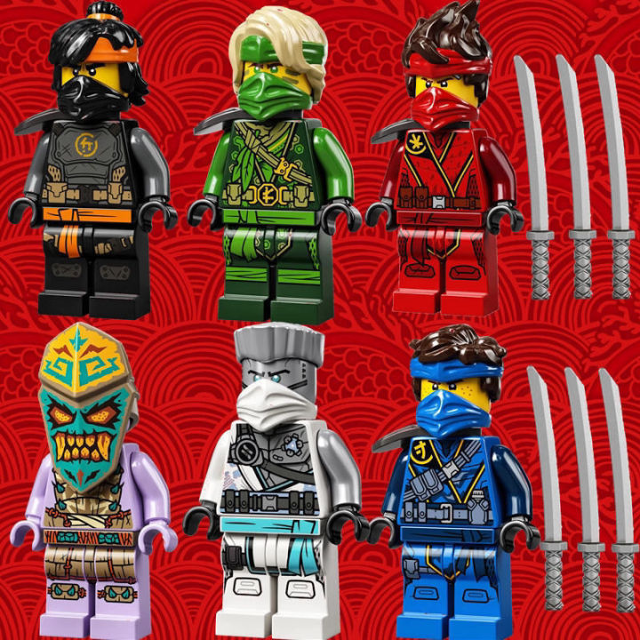 Compatible with Lego Doll Toy Ninjago Doll Toy Full Set of Fourteen Seasons Lloyd Jungle Island Kou Building Blocks Toys