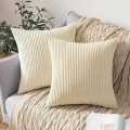 Microfiber Cussion Cushion Throw / Pillow/12X12 Inch White Set of 2 Cushion by LRB fashion.