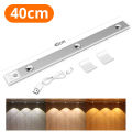 30/40cm Cat Eye LED Bar Night Light PIR Motion Sensor Spotlight USB Rechargeable Magnet Lamp For Under Kitchen Cabinet Bedroom. 