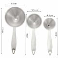3 in 1 Funnels for Filling Bottles Stainless Steel Small Kitchen Funnel Set for Transferring Essential Oils Liquid - Silver. 