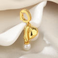 Oil painting girl natural freshwater pearl pendant empty tray 925 silver high-end sense light luxury exquisite ins style necklace jewelry.