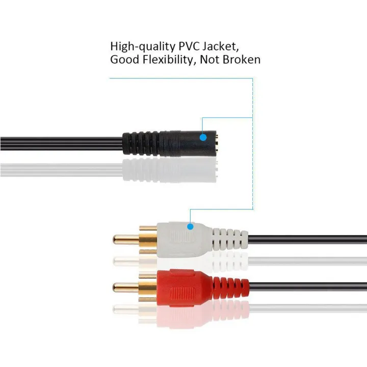2X%202-RCA%20Male%20to%20Female%203.5mm%20Jack%20Aux%20Stereo%20Audio%20Cable%20-%20Image%202