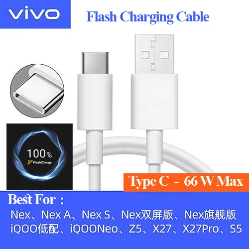 Cable Casan Vivo V20 Charger Type C Vivo Flash Charging Fast