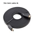 10 meter High Speed dbl HDMI Cable 10m Flat - Black 4k Supported.