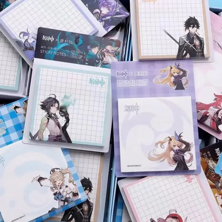 60%20Sheets/Pack%20Genshin%20Impact%20Memo%20Pad%20Sticky%20Notes%20Pad%20Decorative%20Stationery%20Stickers%20Office%20School%20Supplies%20Raiden%20Sho%20Gift%20-%20Image%203