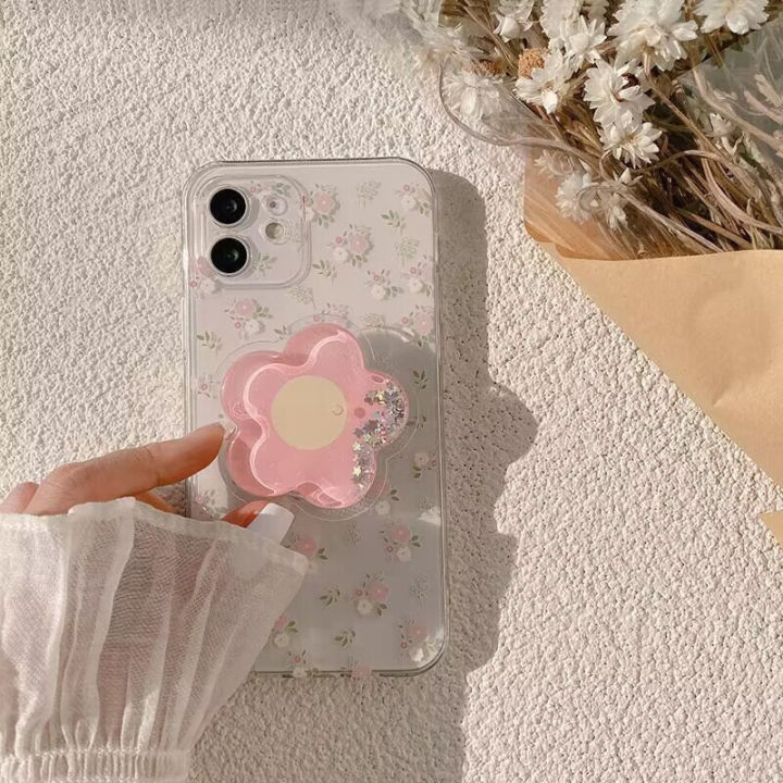 Phone%20Case%20For%20Redmi%2010X%20Note%2012%204G%208%209%209S%209T%2010%2010S%2011%2011S%2012S%2012%20Pro%20Plus%20Max%20Casing%20Cute%20INS%20Pink%20Love%20Flowers%20Flower%20Holder%20Back%20Cover%203D%20Clear%20Fashion%20Transparent%20Soft%20TPU%20-%20Image%202