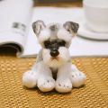 Simulation Dog Plush Toy Stuffed Animal Super High Quality Realistic Schnauzer Dog Toy For Luxury Home Decor Pet Lover Gift.