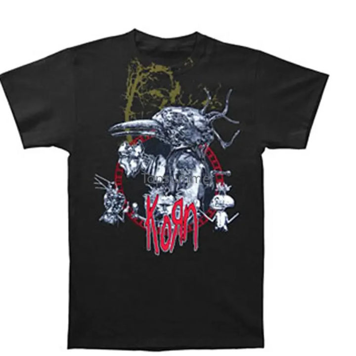 Men cotton T-shirt printed T shirt kormen's cover circle 07 tour T-shirt Black