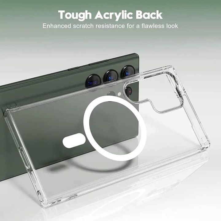 Samsung%20Galaxy%20S23%20Ultra%20MagSafe%20Compatible%20Shockproof%20Transparent%20Slim%20Fit%20Wireless%20Charging%20supported%20Frosted%20Border%20Phone%20Back%20Case%20Mobile%20Cover(Back%20Case%20Cover%20For%20Smartphone)%20-%20Image%207