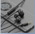 ROWEQPP 3.5mm In-ear Wire-controlled Earphone Copper Driver Hifi Subwoofer Music Headset Comfortable Sport Headphones. 