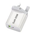 Fast Charger 65W GaN QC3.0 PD Charger Wall Charging Adapter For iphone 13 12 11 Pro Max Type C Cable EU US UK AU Plug For Xiaomi. 