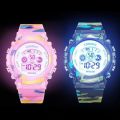 Multi-functional Children Luminous Electronic Watch/ Luminous Dial Waterproof Sport Digital Watch/ Date Week Kids Wristwatch Clock. 