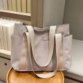 Large Capacity Nylon Tote Bags for Work Commuting Carrying Bag College Style Student Outfit Book Shoulder Bag. 