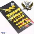 Golden 30Pcs Universal Motorcycle Screw Nut Bolt Cap Cover Kit/ Nut cover / Motorcycle Modification Accessories Head Screw Cover. 