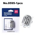 Deli Zinc Alloy Pencil Sharpener Silver Metal Sharpener School Office Sharpener Stationery Supplies.