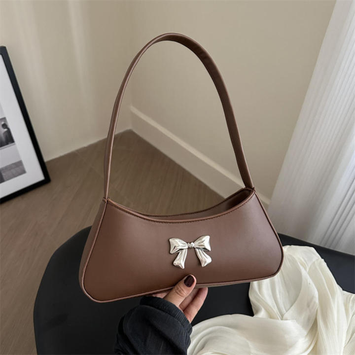 Handbag%20Chic%20Bow%20Pu%20Leather%20Shoulder%20Bag%20French%20Design%20Textured%20Underarm%20Bag%20for%20Women%20Evening%20Casual%20Party%20Gift%20-%20Image%205