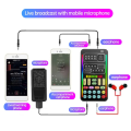 I9 Voice Changer Full Kit Multiple Audio Effect Bluetooth Live Sound Cards Ultra-Thin Portable Live Sound Card Mic Tool.