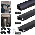 Black U/V/YW Style Shaped 50cm Silver Aluminium LED Bar Light Channel Holder Cover Connector LED Strip Light Bar Cabinet Lamp. 