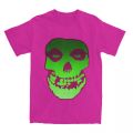 Men T-shirt misfits glow skull vintage cotton tee shirt Short Sleeve T shirt crewneck clothes printing. 