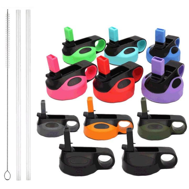 Aquaflask for hydro flask Accessories Straw Lid Cap with Straw Brush Set for 12-64oz Wide Mouth Staw Lid Water Bottle Stainless Steel Vacuum Flask Tumbler