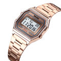 SKMEI SK1474F RoseGold Stainless Steel Digital Watch For Women - RoseGold. 