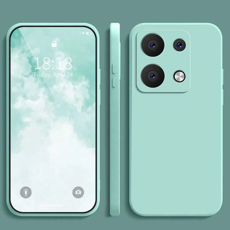 GOKEN Cover per Xiaomi Redmi Note 13 4G - Trasparente Custodia con Bordo in Silicone TPU Morbido, Schiena in PC Rigido, Resistente, Antiurto - Case -Bordo nero