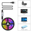 RGB 5050 Led Strip Light Bluetooth App Control 5V USB Led Tape Flexible Ribbon Diode Tape for TV Backlight Room Decoration.