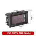 DC Volt Amp Meter Digital Display DSN-VC288 V 10A panel mount meter dc va meter red blue display (included) Easy to Use and Maintain. 