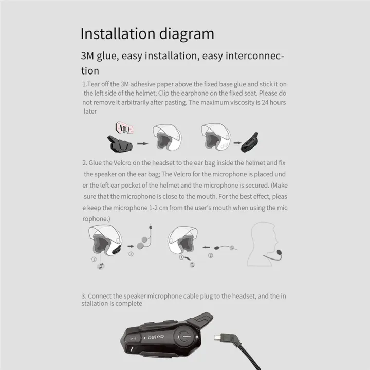 NXFDSIOZ%202X%20Motorcycle%20Wireless%20Helmet%20Intercom%20Outdoor%20Riding%20Bluetooth%20Headset%20with%20Super%20Noise%20Reduction%20E1%20-%20Image%202