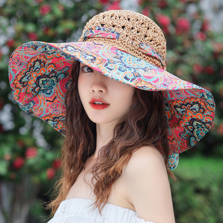 Comfortable%20Women's%20Sun%20Hats%20Women's%20Wide-brimmed%20Sun%20Hats%20Trendy%20Beach%20Hats%20For%20Ladies%20Protective%20Sun%20Hats%20For%20Women%20Stylish%20Summer%20Hats%20For%20Women%20-%20Image%205