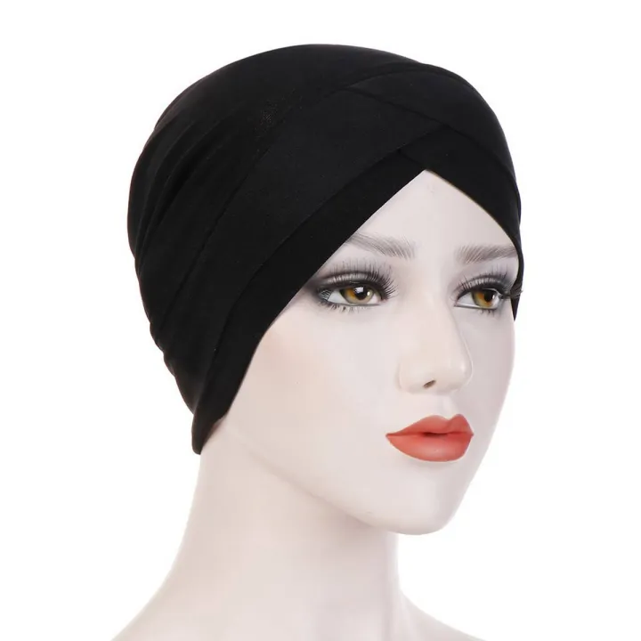 Women%20Hijab%20Turban%20Hat%20Cap%20Bandana%20Cross%20Headwrap%20Headband%20Headscarf%20-%20Image%202