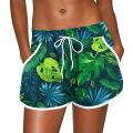 Women Summer Sports Shorts Floral Beach Boardshorts with Pockets Female Swim Trunks Female Workout Gym Clothes Fitness Sportwear. 