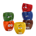 1 Piece M&M's Coffee Mugs Ceramic Tea Cups Cute Expression Cartoon Creative Drinkware Coffeeware. 