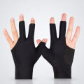 1pc Spandex Snooker Billiard Cue Glove Pool Left Hand Open Three Finger Accessory Professional Billiards Gloves Left Hand Cover Huiye. 