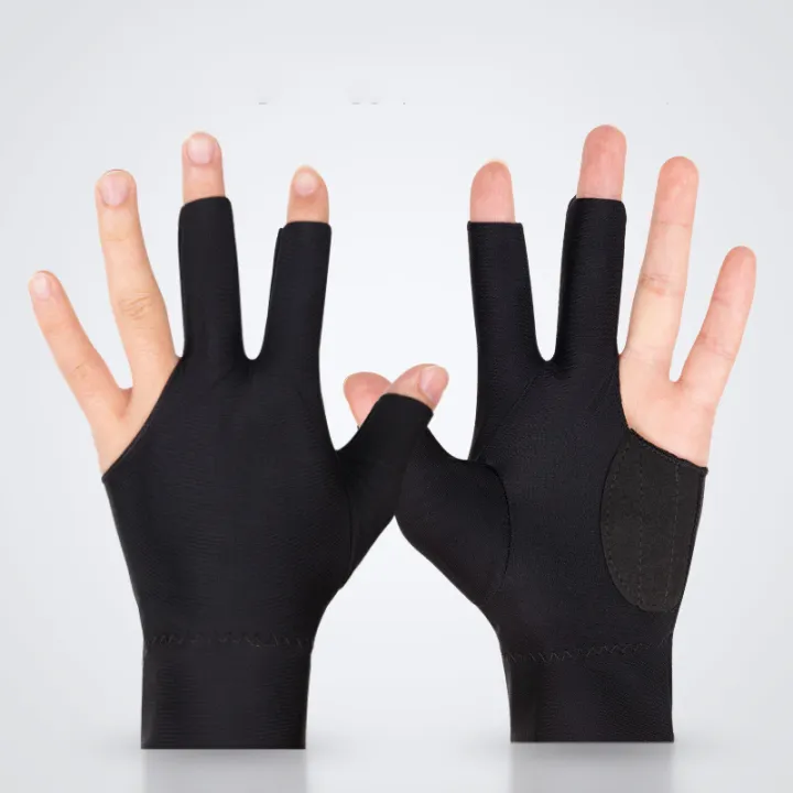 1pc%20Spandex%20Snooker%20Billiard%20Cue%20Glove%20Pool%20Left%20Hand%20Open%20Three%20Finger%20Accessory%20Professional%20Billiards%20Gloves%20Left%20Hand%20Cover%20Huiye%20-%20Image%202