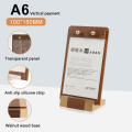 A4/A5 Size Menu Clipboard Lightweight Solid Walnut Wooden Display Board High-grade Price List Holder for Coffee Shop Restaurant. 