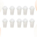 50/100Pcs 360ml/380ml/500ml Disposable Clear Plastic Cups with a Hole Dome Lids for Tea Fruit Juice Tea Disposable Cup Tableware. 