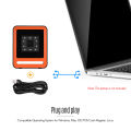 Hands-free USB Wired 1D 2D QR ba-rcoder Scanner Desktop Omnidirectional ba-r Code Reader Platform with Top Trigger Button Support Continue Scan/Auto Sense Mode for Supermarket Retail Store Mo-bile Payment Computer Screen. 
