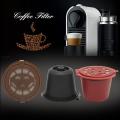 1Pc 3Pcs Coffee Capsule Reu Refillable  Coffee Capsule with Plastic Spoon Filter Pod Brush. 