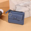 Zipper Card Holder Keychain Wallet Kids Coin Mini Coin Purse Black Card Holder Mini Change Purses.