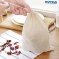 1/50Pcs Kitchen Reusable Drawstring Cotton Cloth Bag / Locking Spice Strainer Chinese Medicine Herbal Cooking Tools Soup Tea Mesh Filter Bags.