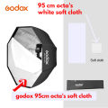white cloth /white defusser of godox 95cm octa softbox. 
