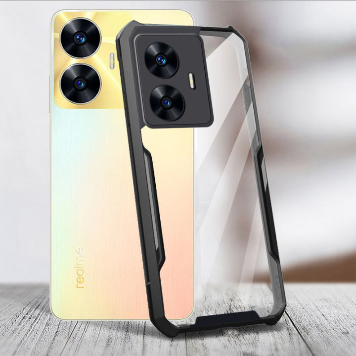 For Realme C55 Case Clear Acrylic Back Phone Cover Coque RealmeC55 Realmi C 55 RMX3710 6.7inch Shockproof Bumper Protect Fundas