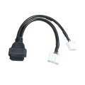 For Connector OBD2 16-Pin for 1 to 2 White Connector Obd Dual-Head Conversion Line OBD2 16 Full Pins for Dedicated Cable Harness. 