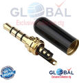 4 Pole 3.5mm Male (1pcs) Repair Headphone Jack Plug Metal Alloy Audio Soldering. 
