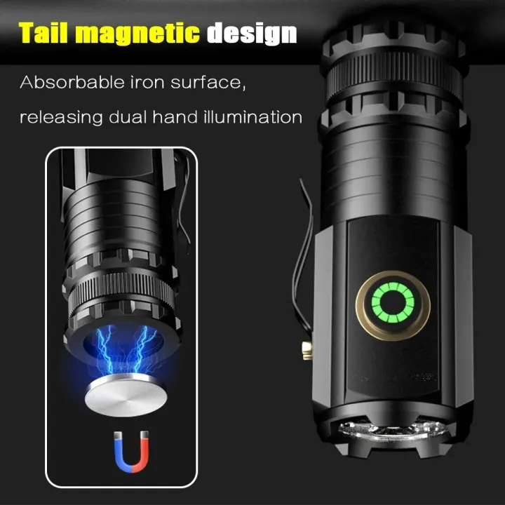 3%20LED%20SST20%20Mini%20LED%20Flashlight%20TYPE-C%20Rechargeable%20Portable%20EDC%20Torch%20Emergency%20Camping%20Lantern%20with%20Magnet%20Use%2018350%20Battery%20-%20Image%203