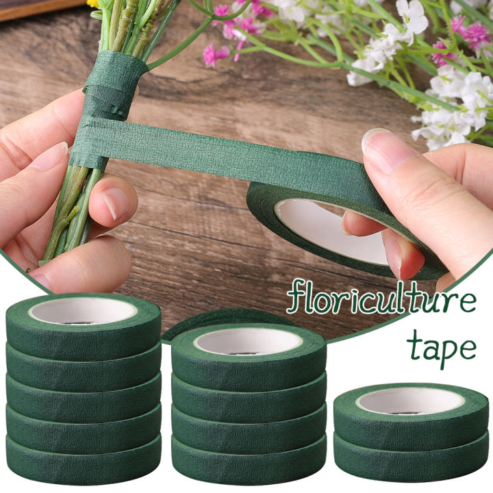 1/3Rolls Floral Green Paper Tape Handmade DIY Material Rose Bouquet Rod Wire Tape Simulation Floral Tape