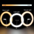 6inch Ring Light with Tripod Dimmable Led Ring Lamp Light Rim Fill Mini Tripod for Phone Selfie Ringlight Live Video Studio. 